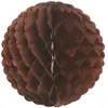Boule papier festonnée à suspendre - Chocolat