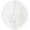 Boule papier festonnée à suspendre - Blanc