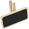 Lot de 12 mini ardoise sur pince en bois naturel