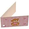 10 étiquettes baptême fille ours - CTB08091/10