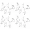 SOLEIL D OCRE Notes de musique en bois couleur blanc