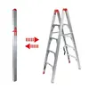 Secury-T Escabeau pliable télescopique tubulaire 4 marches et stockable en tube