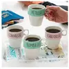 My Crazy Stuff Set de 4 mugs Vilaines Filles avec support