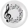 Paquet de 10 Assiettes Musique Clé de sol, Blanc