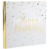 Livre d'Or HAPPY BIRTHDAY, Blanc/Or