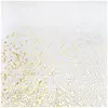 10 SERVIETTES DE TABLE JETABLE PAPIER CONFETTIS OR 33CM BLANC