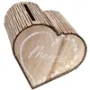 URNE BOIS CUR MARIAGE 24X24X15CM NATURE