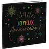 LIVRE D'OR CARTON ANNIVERSAIRE MULTI 20P 24CM NOIR