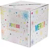 RueDeLaFete Tirelire Anniversaire Festicolor - Blanc