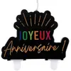 RueDeLaFete Bougie Anniversaire Festicolor - Noir