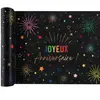 CHEMIN DE TABLE INTISSÉ ANNIVERSAIRE MULTI 30CMX3M