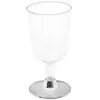 Verre à pied brillant réutilisable - Argent