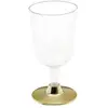 Verre à pied brillant réutilisable - Or