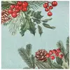 Sachet 20 Petite serviettes - Noël boisé - Céladon