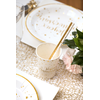 10 GOBELETS ANNIVERSAIRE BLANC ET OR