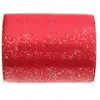 Bolduc métallisé rouge avec paillettes 25 m