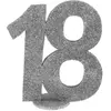SANTEX CHIFFRE Anniversaire Vertical déco, 18 pailleté ARGENT