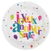 SANTEX Assiette Joyeux Anniversaire festif multicolore