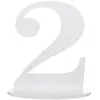 Grand chiffre vertical déco 16cm, Chiffre 2 Blanc