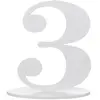 Grand chiffre vertical déco 16cm, Chiffre 3 Blanc