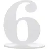 Grand chiffre vertical déco 16cm, Chiffre 6 Blanc