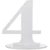 Grand chiffre vertical déco 16cm, Chiffre 4 Blanc
