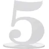 Grand chiffre vertical déco 16cm, Chiffre 5 Blanc