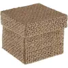 Santex Boite à dragées jute naturelle Sachet de 4 boite contenant dragée en jute 5x5xcm