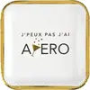 Paquet de 10 Assiettes carré 23cm Apéro