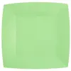Lot de 10 Assiettes Carrées carton compostables 23x23cm, Menthe
