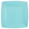 10 ASSIETTES CARTON BIO CARRÉES 23CM BLEU CIEL- VAISSELLE DE FÊTE Bleu