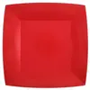 Santex 10 assiettes carton bio carrées 23cm rouge - chalayer 000740800000007