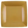 Santex 10 assiettes carton bio carrées 23cm or - chalayer 000740800000003