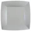 Santex 10 assiettes carton bio carrées 23cm argent - chalayer 000740800000004