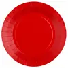Paquet de 10 Assiettes RONDES carton compostables Ø 22,5cm, Rouge