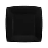 Santex Assiettes - BIO - Carrées 18cm - Lot de 10 - Noir - Carton biodégradable et compostable