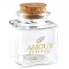 POT VERRE CARRÉ AMOUR OR BOUCHON LIÈGE 4X4X6CM