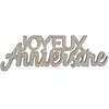 SANTEX Décoration de table anniversaire naturel en bois à parsemer (x10) REF/7405