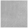 SANTEX Serviette Cocktail argentée métallisée 21 x 20 cm (x20) REF/7641
