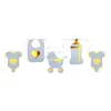 BANDEROLE 12 FANIONS CARTON BABY SHOWER 5M BLEU Bleu