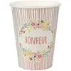 Lot de 10 Gobelets Mariage Fleuri 25cl