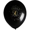 Sachet de 8 ballons âge étincelant NOIR/or, 50 ans
