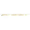 RueDeLaFete Banderole en carton 2.5m - Joyeux Anniversaire Or aille Unique Or & Noir
