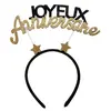 Santex SERRE-TÊTE JOYEUX ANNIVERSAIRE 21X25CM OR PAILLETÉ Or