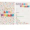 Santex 6 CARTONS INVITATION ANNIVERSAIRE POIS COLORÉ Multicolore