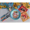 Santex 10 assiettes carton coco le pirate 22.5cm bleu - chalayer 000752000000099