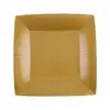 10 ASSIETTES CARTON BIO CARRÉES 18CM OR- VAISSELLE DE FÊTE Or