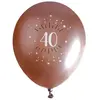 SANTEX Ballon élégant anniversaire 40 ans en latex de 30cm rose gold (x6) REF/7401