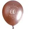 Santex Ballon élégant anniversaire 60 ans en latex de 30cm rose gold (x6) REF/7401