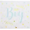 Santex 20 SERVIETTES DE TABLE JETABLE PAPIER BABY SHOWER BOY 33CM BLEU Bleu, Turquoise, Ciel, Marine